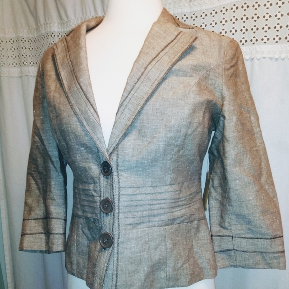 Coldwater Creek Jackets & Blazers - Cold Water Creek Size 6 Tuck Waist Jacket Blazer W
